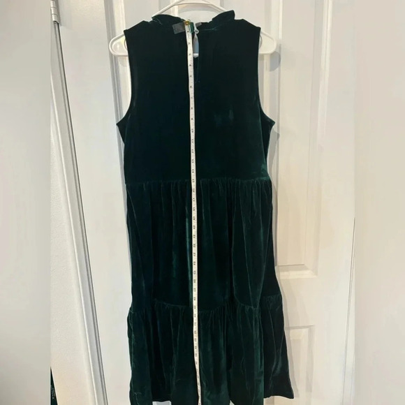 J.Crew Factory Velvet sleeveless midi dress Women’s Size 6 Color Old Forest NWT - Picture 12 of 16